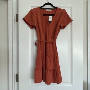Abercrombie & Fitch Tiered Mini Wrap Dress